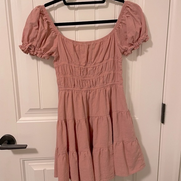 SHEIN Puff Short Sleeve Tiered Ruffle Summer Dress - Picture 8 of 9